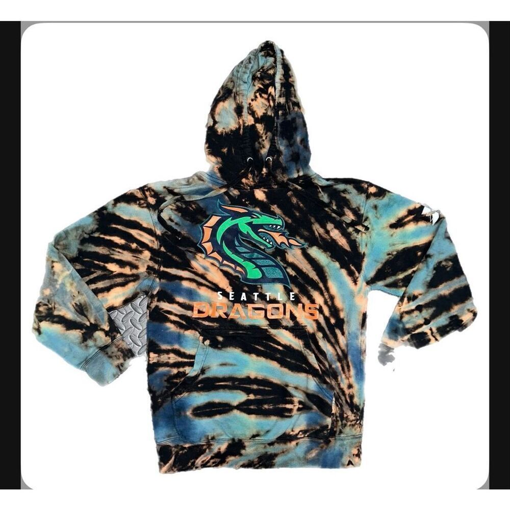 Seattle Dragons XFL Tie-Dye Hoodie